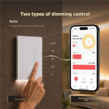 Interruptor de Luz Dimmer Inteligente Tuya WiFi Padrão Dos EUA Interruptor Inteligente de 1 Via Ajuste de Brilho Controle Remoto APP Voz Cinza