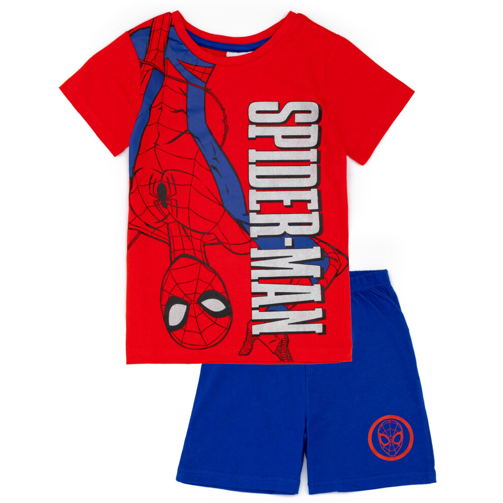 Marvel (3-4 Years) Spiderman Short Sleeve Short Leg Pyjama Set (Boys Blue)