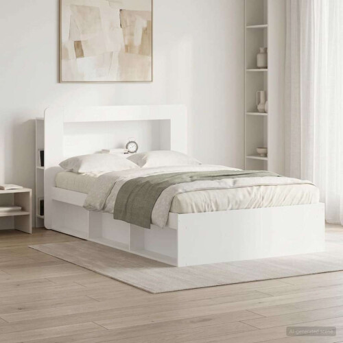 VidaXL vidaXL Headboard Cabinet with Storage White Engineered Wood