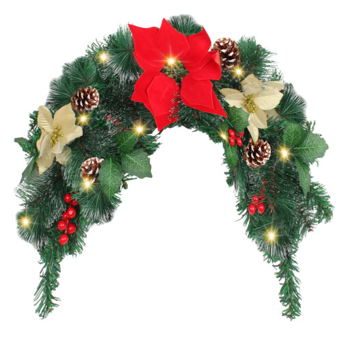 Christmas Mailbox Wreath 37.4 Inch with Berries Greenery