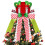 Christmas Tree Topper Hat Red Velvet Elf Legs 1pc 1