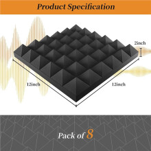 16 Pack Acoustic Foam Panels,12x12x2 Inches Sound Proof Foam Panels for Walls, Sound Panels with Self-Adhesive