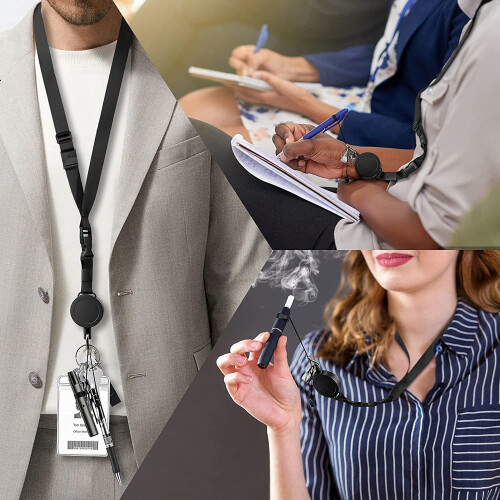 Heavy Duty Retractable ID Badge Holder Lanyard 1