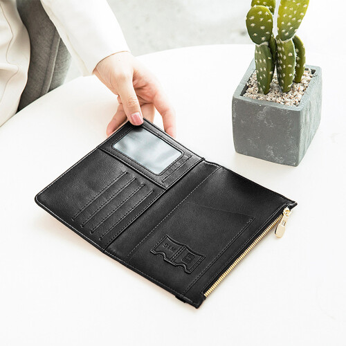Slim RFID Blocking Passport Wallet - Travel Multi-Purpose Organizer Black 2