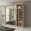MN Furniture (Oak,  203cm) Double Sliding Doors Mirrored Wardrobes 2