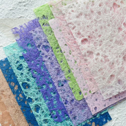 Handmade Craft Paper A6 Snow Dot Marbling Design 10 Sheets 2