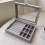 Velvet Ring Organizer Box with Clear Cover Grey 4