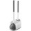 Ensemble ventouse et brosse WC avec support blanc 1
