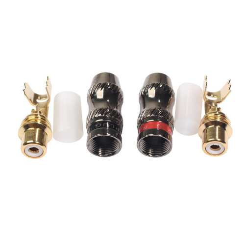 RCA female coaxial connector socket adapter 2 pcs 1