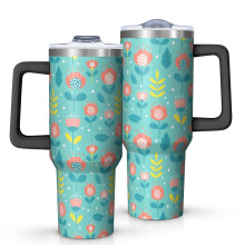 Pioneer blommigt isolerat tumbler 40oz