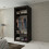 MN Furniture (Wenge, 90cm) Double Sliding Doors Mirrored Wardrobes 2