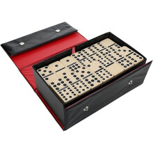 WE Games Double Twelve Dominoes Set - 91 Dominoes in Retro Travel Case - Ideal for Family Games - Perfect for Game Night