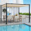 Pérgola externa 3x3 metros, cobertura retrátil, bege 1