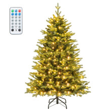 Umělý vánoční stromek s předsvícením 150 cm, 250 LED, s panty