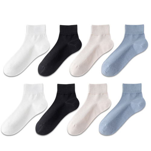 Seamless Socks - 4 Pack Black + light gray + dark gray + navy + khaki
