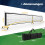 Draagbaar pickleballnet op wielen, 6,7 m, metalen frame 1