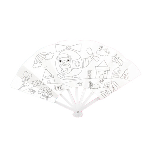 Creative Cartoon Summer Fan Foldable 7-Rib DIY Paper 1