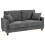 Modern Loveseat 2 Seater Corduroy Sofa 178cm Grey 2