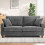 Modern Loveseat 2 Seater Corduroy Sofa 178cm Grey 1