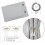 Light Grey Blackout Curtains with Gold Palm Pattern, 4