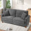 Modern Loveseat 2 Seater Corduroy Sofa 178cm Grey 9