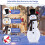 Boneco de neve pré-iluminado para jardim, 127 cm (50 polegadas), 70 LEDs brancos frios 4