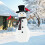 Boneco de neve pré-iluminado para jardim, 127 cm (50 polegadas), 70 LEDs brancos frios 6