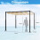 Pérgola externa 3x3 metros, cobertura retrátil, bege 5