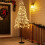 Árvore de luzes LED de 150 cm, 1000 luzes brancas quentes, com base de cimento. 2