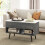 Couchtisch mit Hubfunktion – Versteckter Stauraum, offene Regale, Grau 6