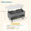 Couchtisch mit Hubfunktion – Versteckter Stauraum, offene Regale, Grau 5