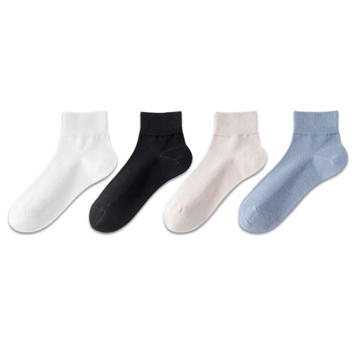 Seamless Socks - 4 Pack Black + light gray + dark gray + navy + khaki 2