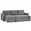 Angel Sofabed With Storage Light Grey Linen Fabric 4