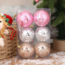 Weihnachtsabverkauf 2024! 6-teiliges WJSXC-Weihnachtsbaumschmuck-Set mit Spiegelanhängern für Feiertage, Partys und Hotelfenster – passend zur