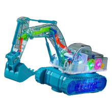 Beleuchtetes LED-Baggerfahrzeugspielzeug mit Musik und-Blau
