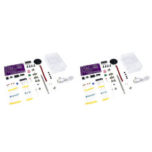 2X Rádio FM RDA5807 Kit DIY Eletrônico Ajustável 87-108MHz Display Soldagem Prática DIY Componentes Eletrônicos Kit