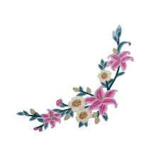 Stylish Embroidered Flower Patches For Clothing Accessories-S