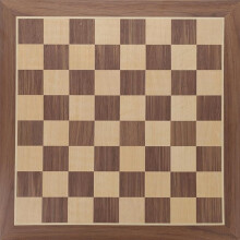 WE Games Classic Walnut Wooden Chess Board Only 14.75 inches, Large Chess Board for Adults, Wood Veneer Chessboard, 1.5 inch Squares