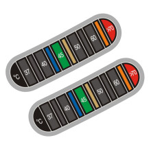 Koffiekopje thermometers Sticker geeft temperatuur in-2 stuks