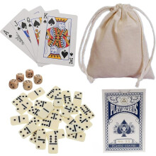WE Games Double 6 Dominoes Combo Set - 12-in-1 Travel Games for Families and Adults - Dice & Poker Games