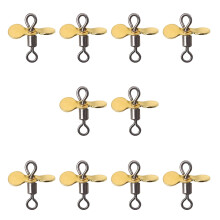 10pc Stainless Steel Spinnerbait Props Fly Propeller-Golden S