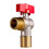 Brass Water Shut Off Valves with Handle Universal Water-red 1