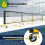 Draagbaar pickleballnet op wielen, 6,7 m, metalen frame 4