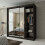 MN Furniture (Wenge, 203cm) Double Sliding Doors Mirrored Wardrobes 2