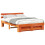 VidaXL vidaXL Bed Frame with Headboard Wax Brown 150 x 200 cm Solid Pine Wood 3