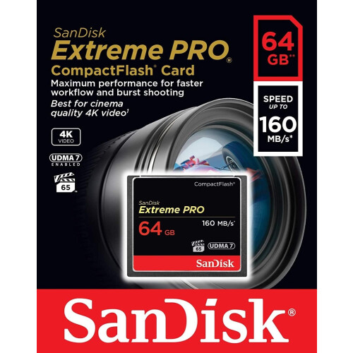 SanDisk SanDisk Extreme Pro CompactFlash 64GB 160MB/s SDCFXPS-064G-X46 2