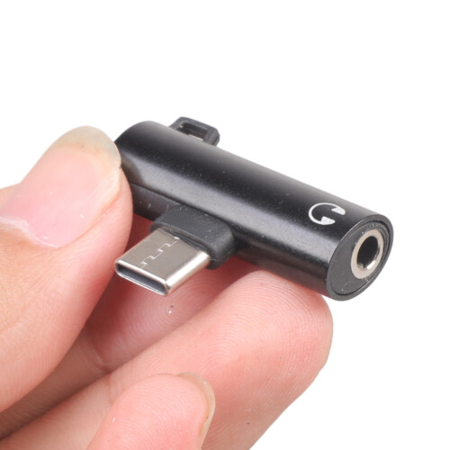 Convertisseur USB C vers prise pour écouteurs 3,5 mm,-Noir 2