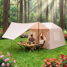 Barraca de camping inflável para 4 a 6 pessoas, com bomba e cobertura.