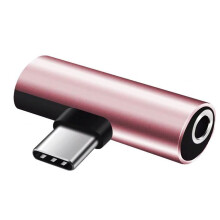 USB C auf 3,5 mm Aux-Audio und Ladebuchse –-Rosa