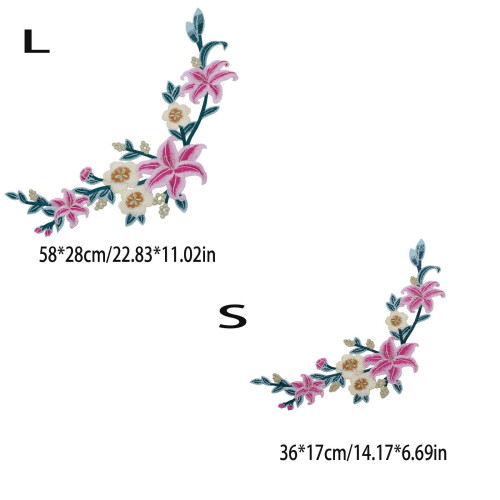 Patchs de fleurs en fil adaptés à la décoration de sacs et de-L 1